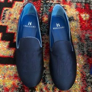 NWT Hadleigh’s Audrey jacquard navy slipper